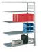 Fachbodenregal Stecksystem, Anbauregal, einseitig nutzbar, H2000xB1300xT300, 5 Fachböden, Fachlast 150kg, RAL 5010 enzianblau / verzinkt