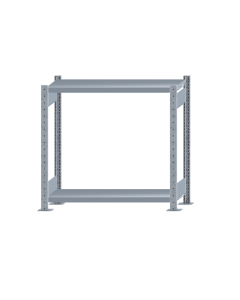 Fachbodenregal Stecksystem, Grundregal, beidseitig nutzbar, H1000xB1000xT300 mm, 2 Fachböden, Fachlast 250 kg, sendzimirverzinkt