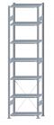 Fachbodenregal Stecksystem, Grundregal, einseitig nutzbar, H3000xB750xT400, 7 Fachböden, Fachlast 150kg, sendzimirverzinkt