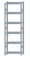 Fachbodenregal Stecksystem, Grundregal, einseitig nutzbar, H2500xB750xT300, 6 Fachböden, Fachlast 250kg, sendzimirverzinkt