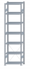 Fachbodenregal Stecksystem, Grundregal, einseitig nutzbar, H3000xB750xT400, 7 Fachböden, Fachlast 250kg, sendzimirverzinkt