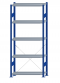 Fachbodenregal Stecksystem, Grundregal, einseitig nutzbar, H2300xB1000xT300, 5 Fachböden, Fachlast 250kg, RAL 5010 enzianblau / verzinkt