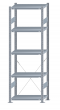 Fachbodenregal Stecksystem, Grundregal, einseitig nutzbar, H2300xB750xT400, 5 Fachböden, Fachlast 250kg, sendzimirverzinkt