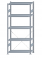 Fachbodenregal Stecksystem, Grundregal, einseitig nutzbar, H2300xB1000xT400, 5 Fachböden, Fachlast 250kg, sendzimirverzinkt