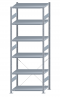 Fachbodenregal Stecksystem, Grundregal, einseitig nutzbar, H2750xB1000xT600, 6 Fachböden, Fachlast 250kg, sendzimirverzinkt